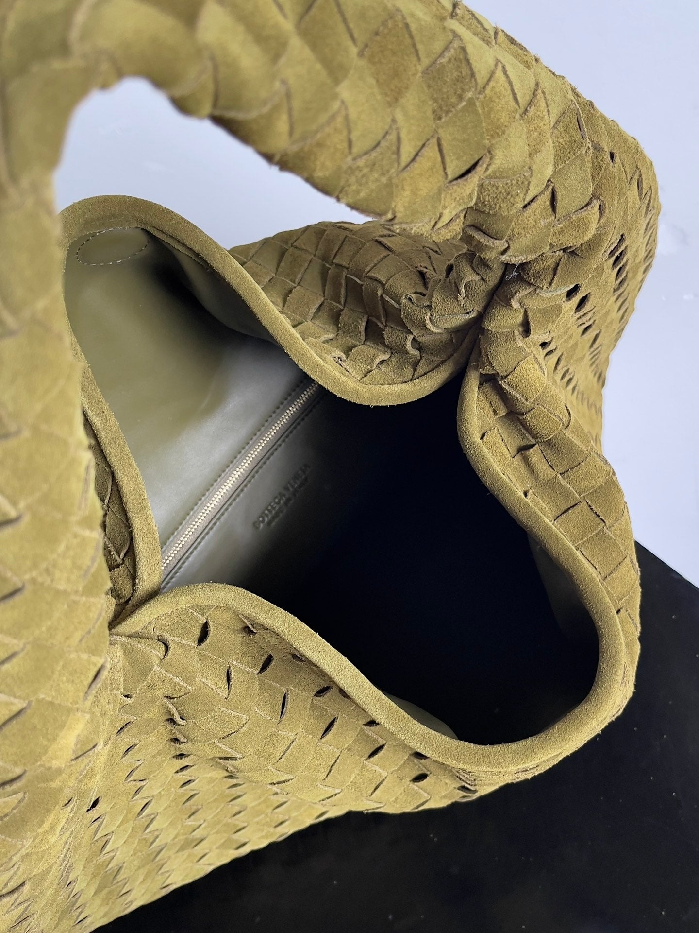 Woven Leather Oversized Hobo Shoulder Bag