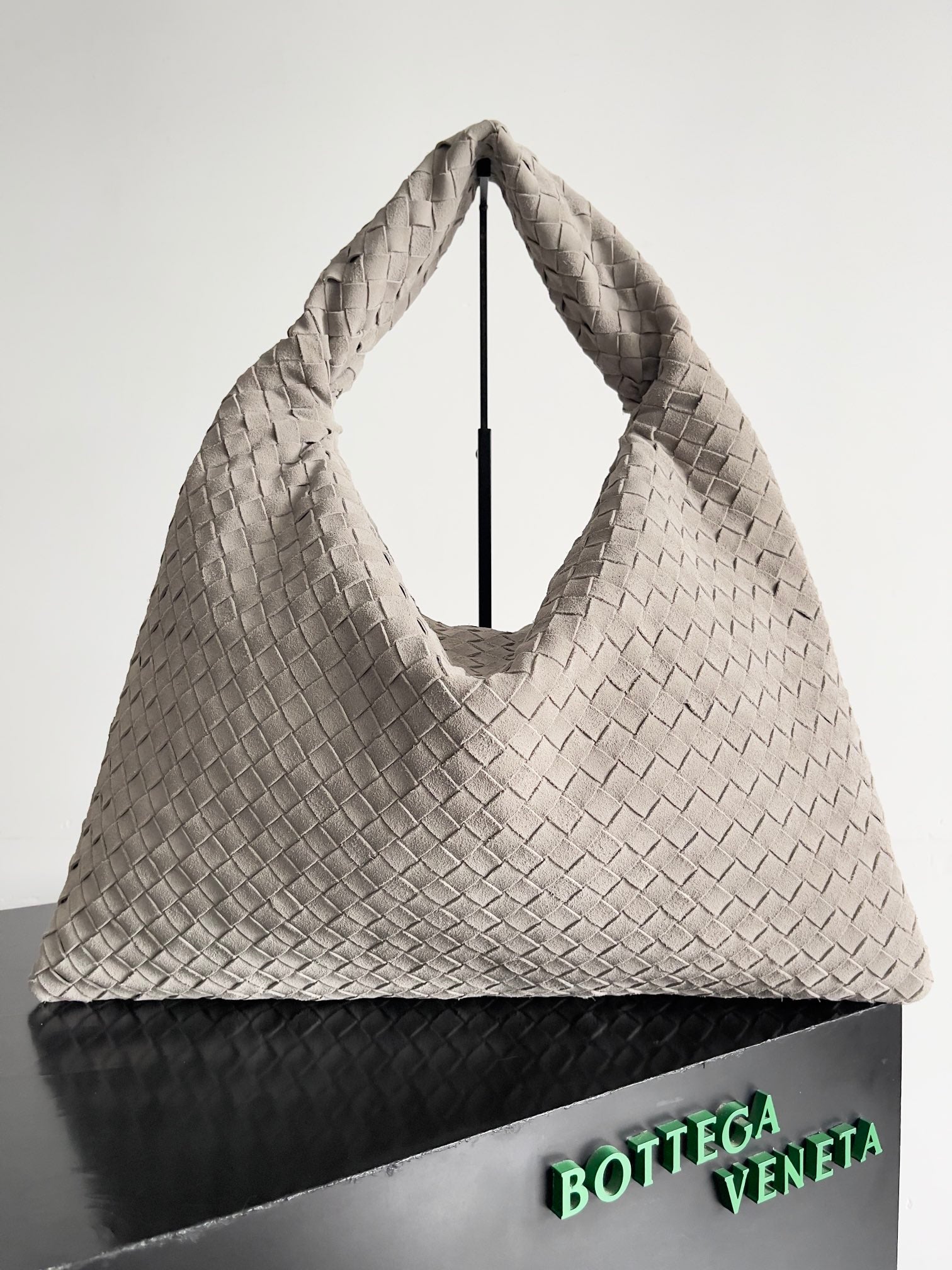 Woven Leather Oversized Hobo Shoulder Bag