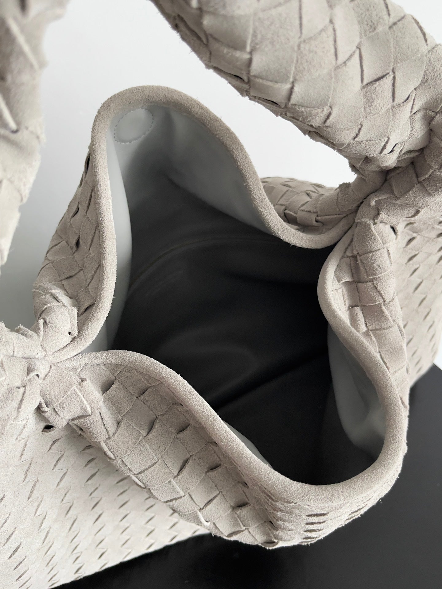 Woven Leather Oversized Hobo Shoulder Bag