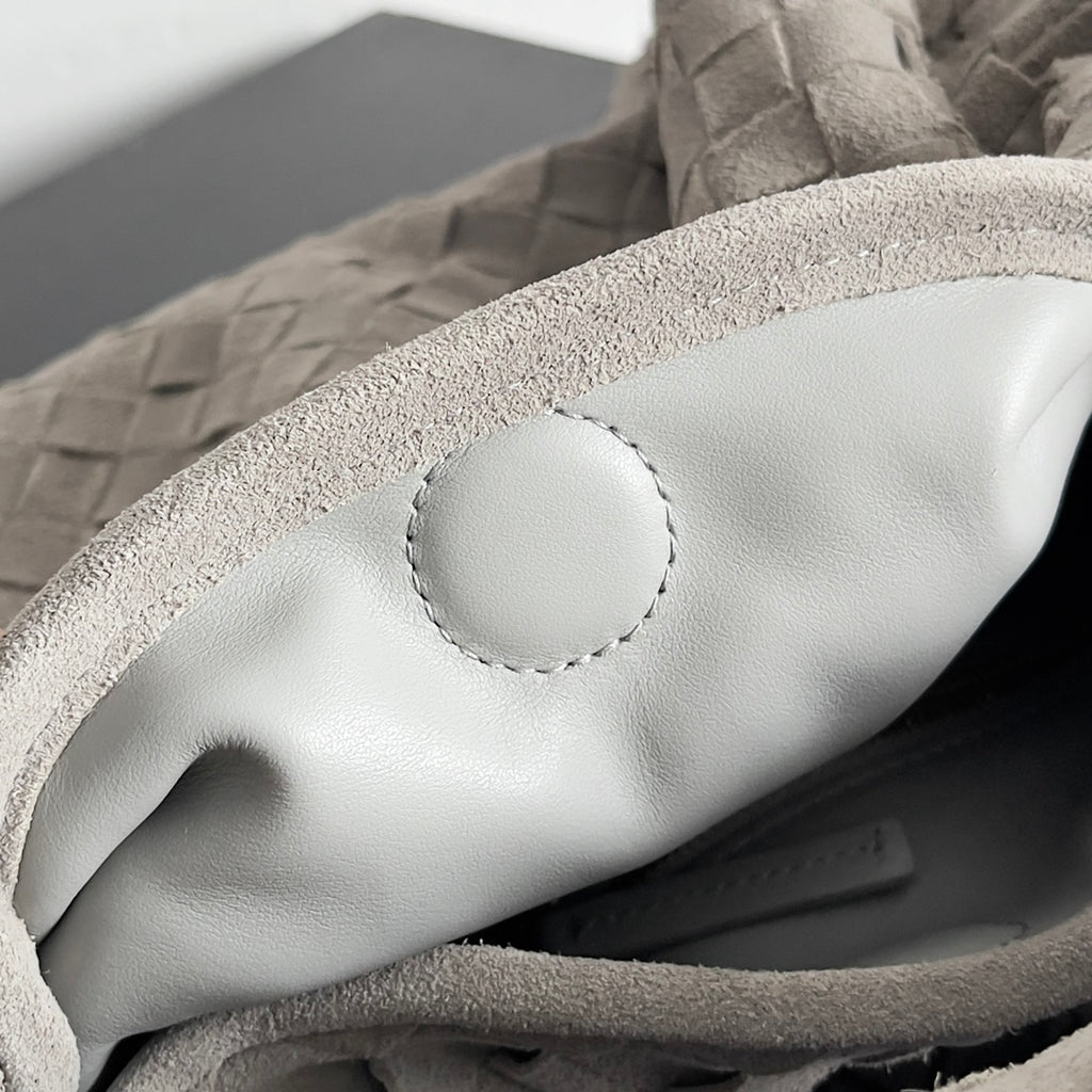 Woven Leather Medium Hobo Shoulder Bag