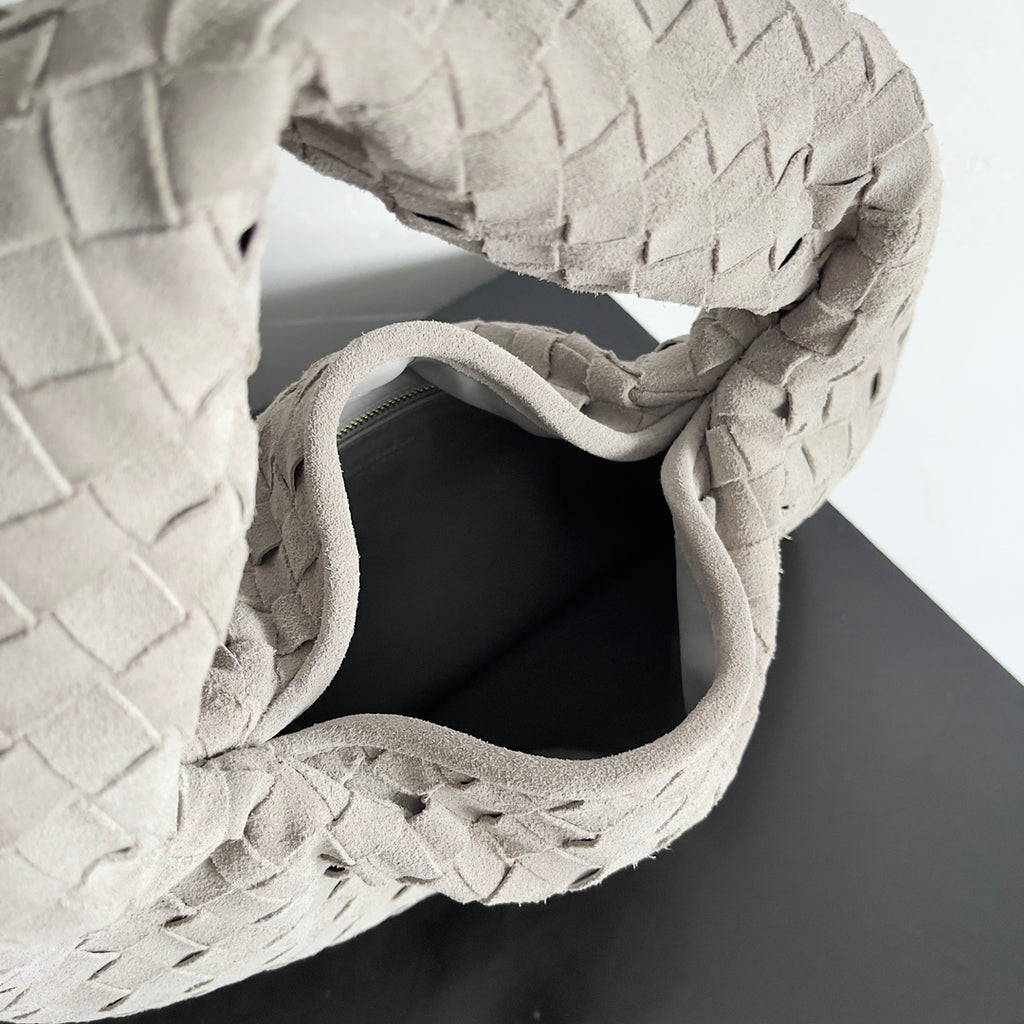 Woven Leather Medium Hobo Shoulder Bag