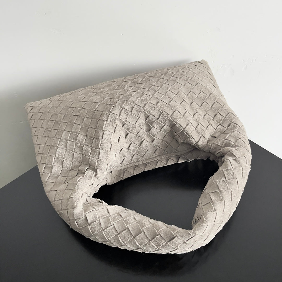 Woven Leather Medium Hobo Shoulder Bag