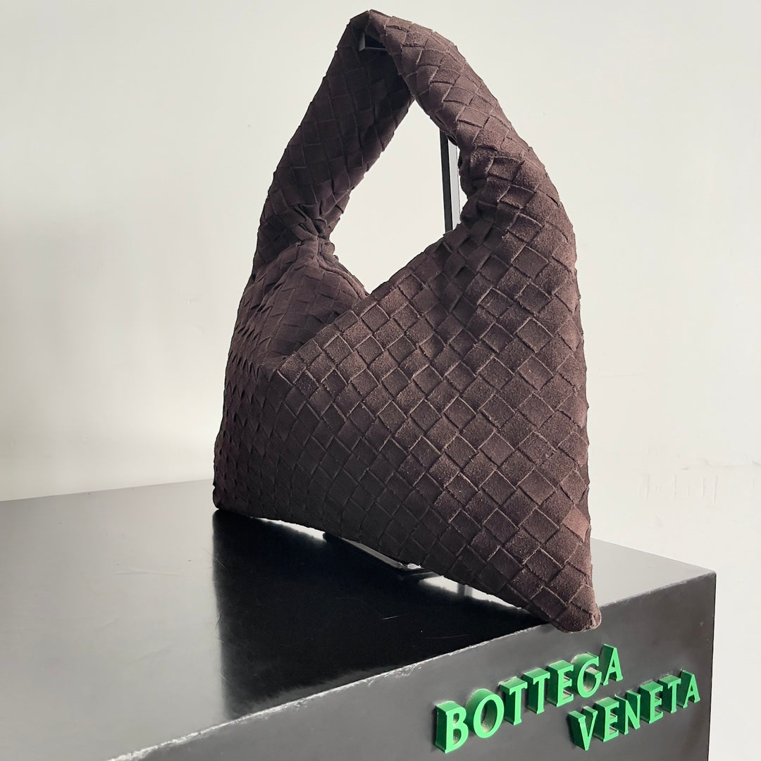 Woven Leather Medium Hobo Shoulder Bag