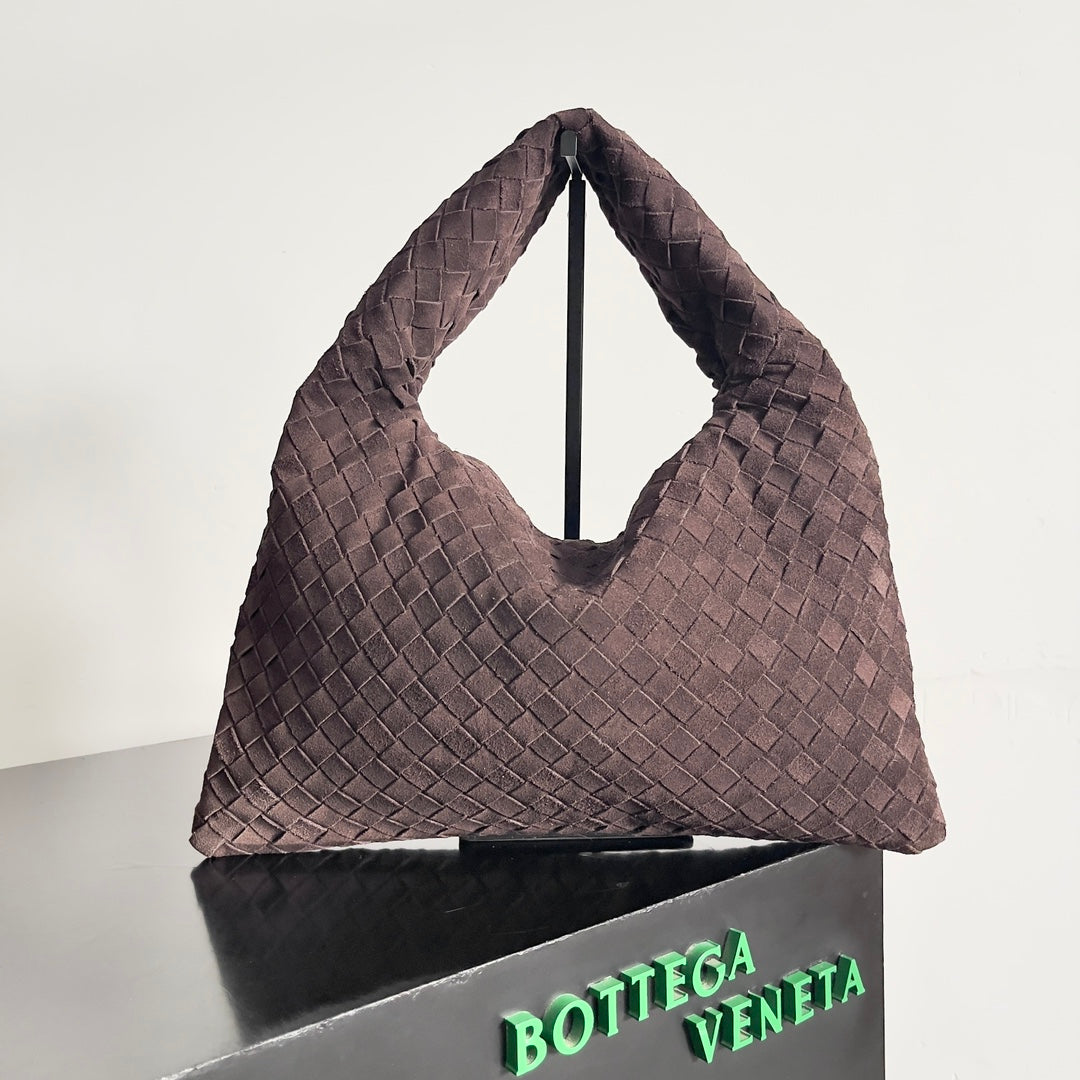 Woven Leather Medium Hobo Shoulder Bag