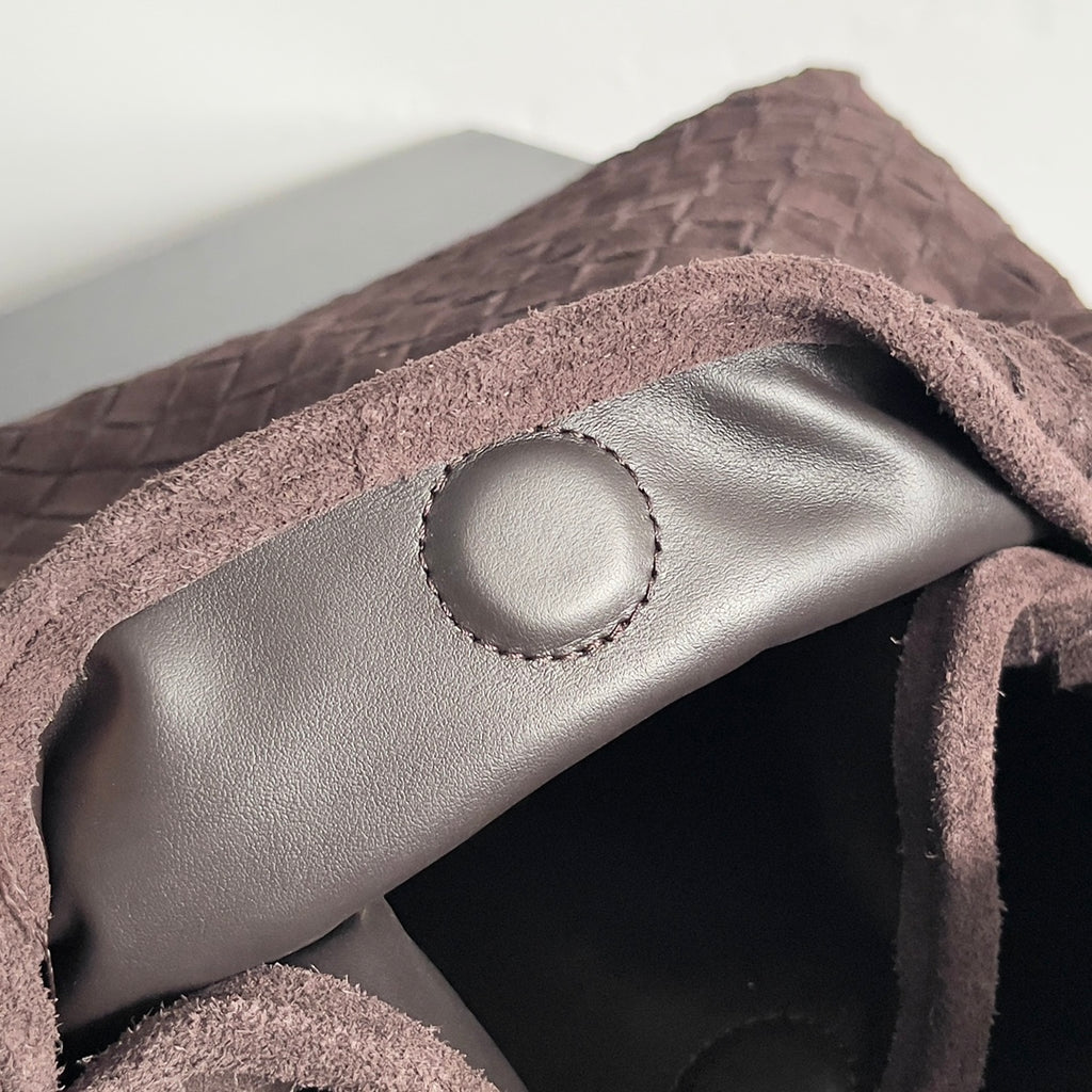 Woven Leather Medium Hobo Shoulder Bag