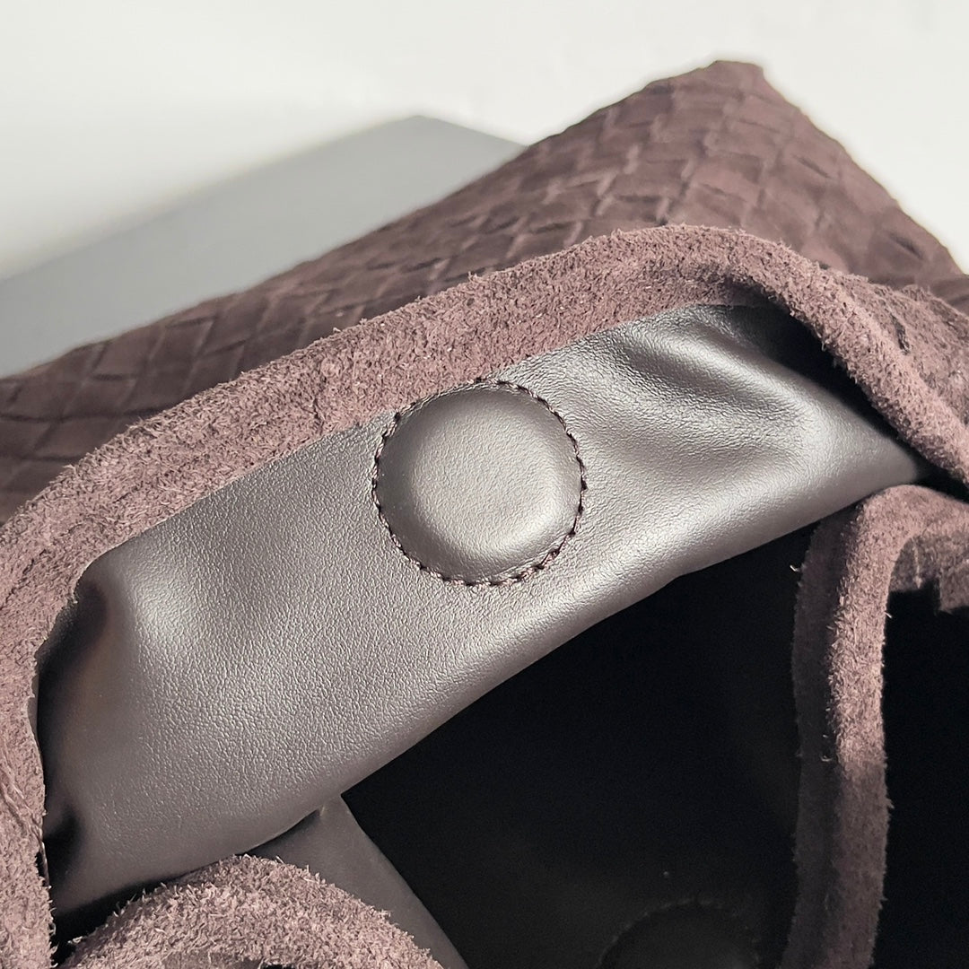 Woven Leather Medium Hobo Shoulder Bag