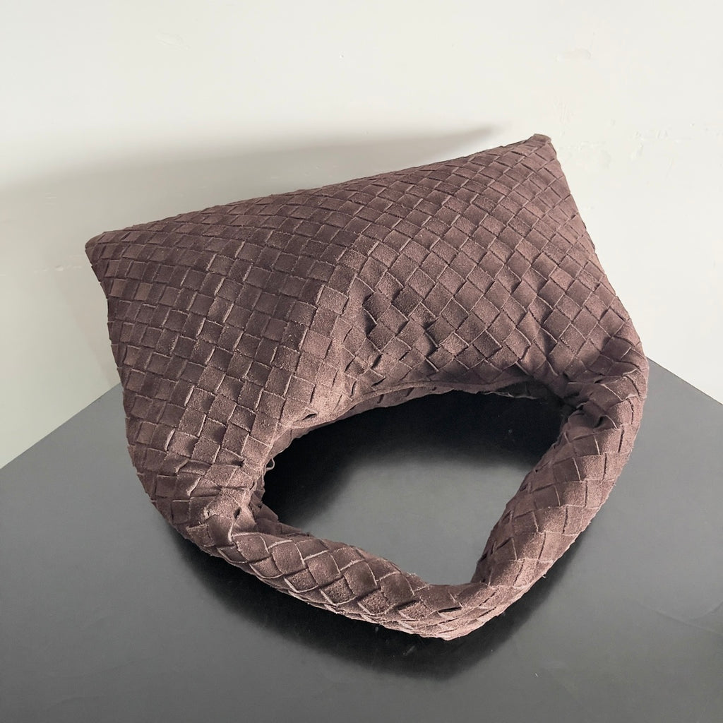 Woven Leather Medium Hobo Shoulder Bag