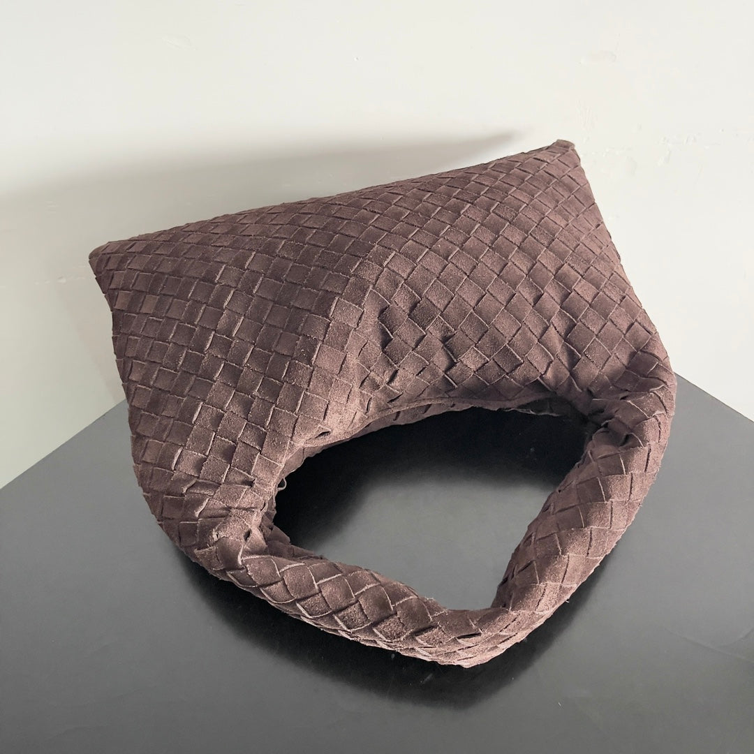 Woven Leather Medium Hobo Shoulder Bag