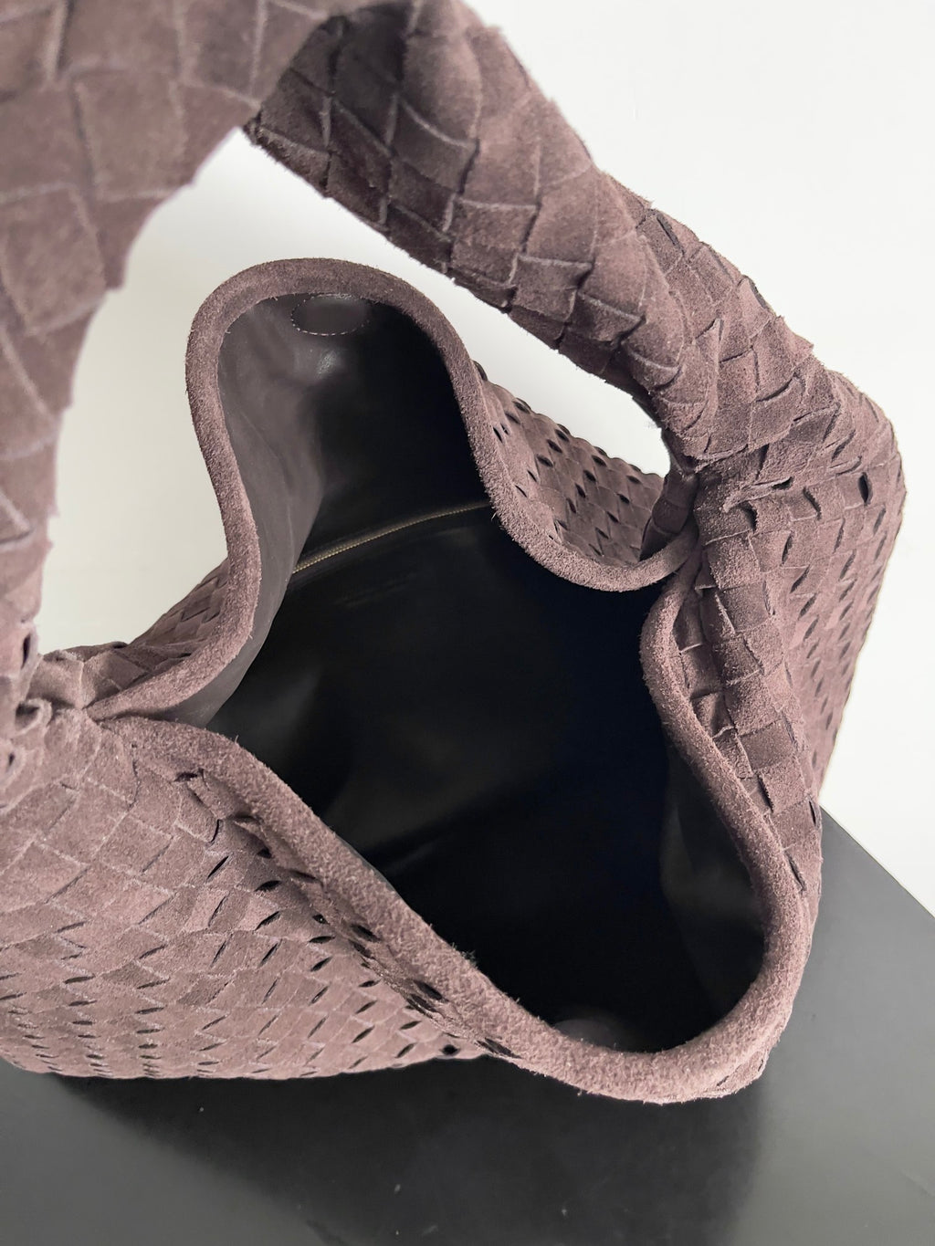 Woven Leather Oversized Hobo Shoulder Bag