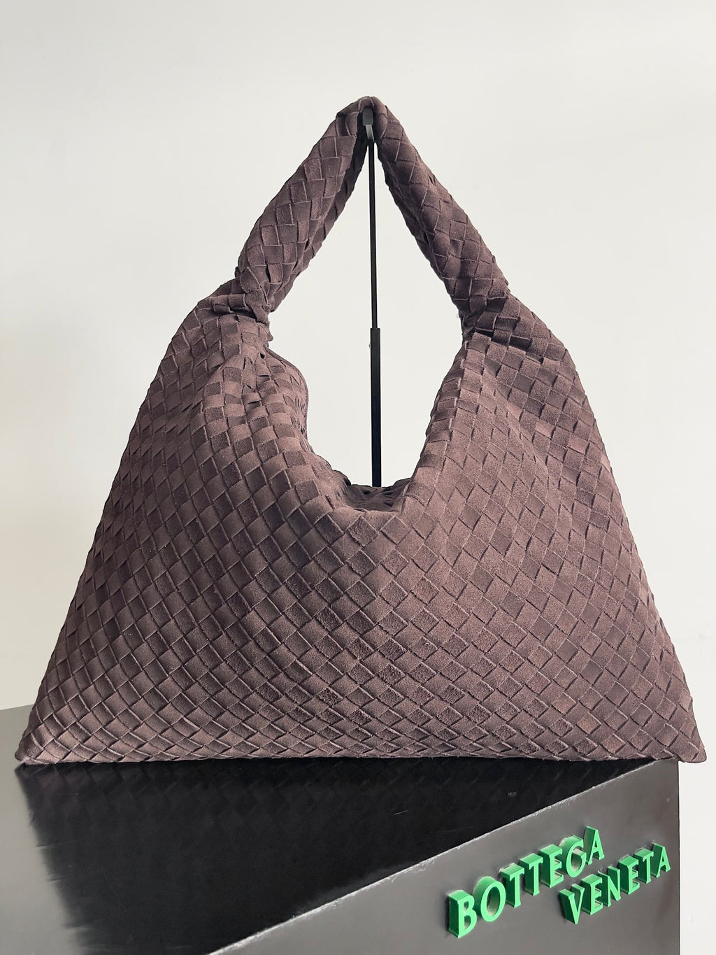 Woven Leather Oversized Hobo Shoulder Bag