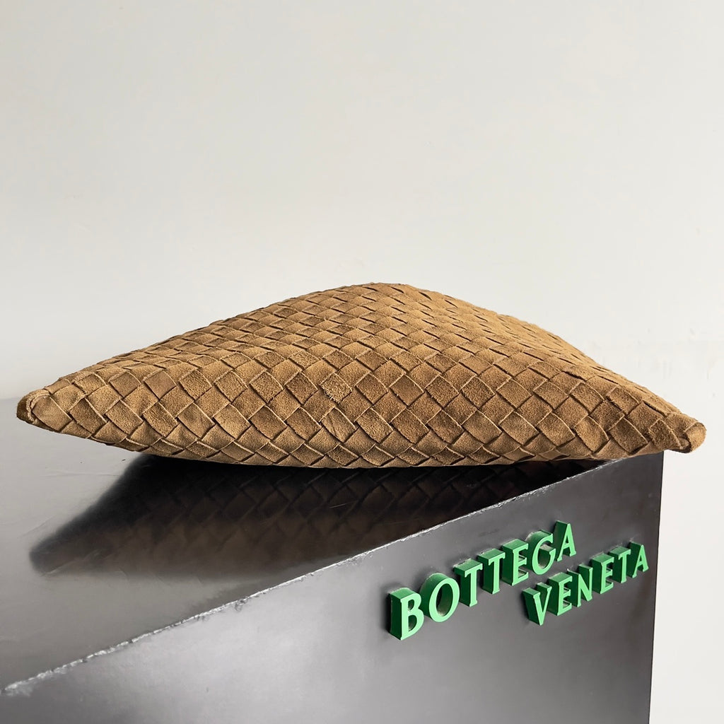 Woven Leather Medium Hobo Shoulder Bag