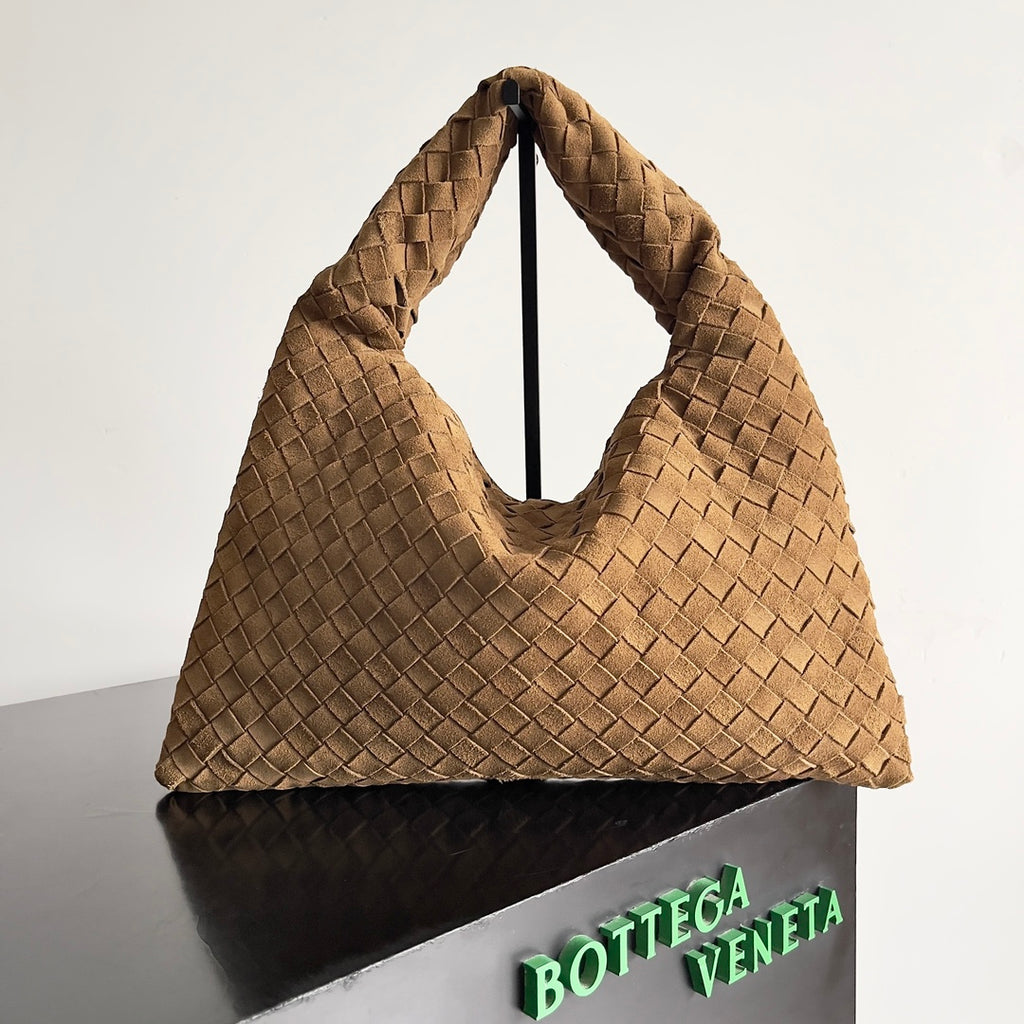 Woven Leather Medium Hobo Shoulder Bag