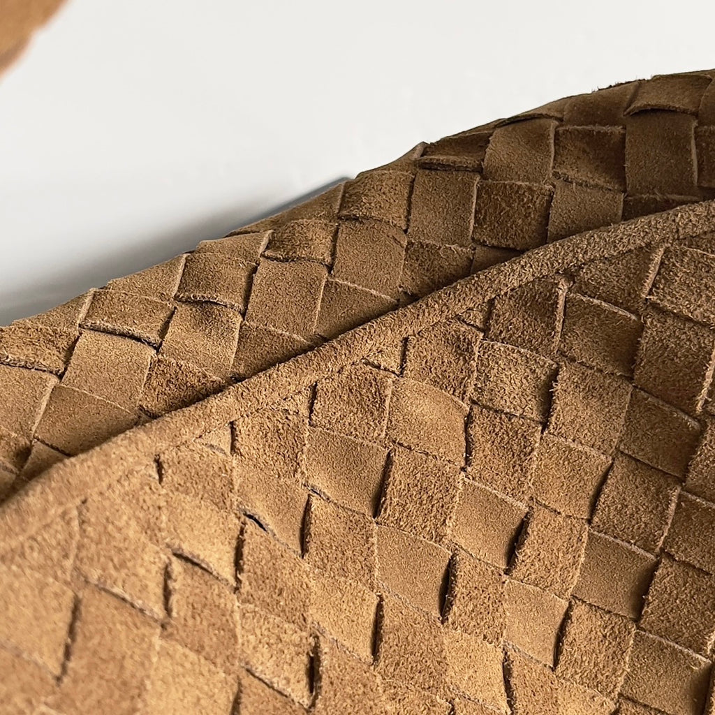 Woven Leather Medium Hobo Shoulder Bag