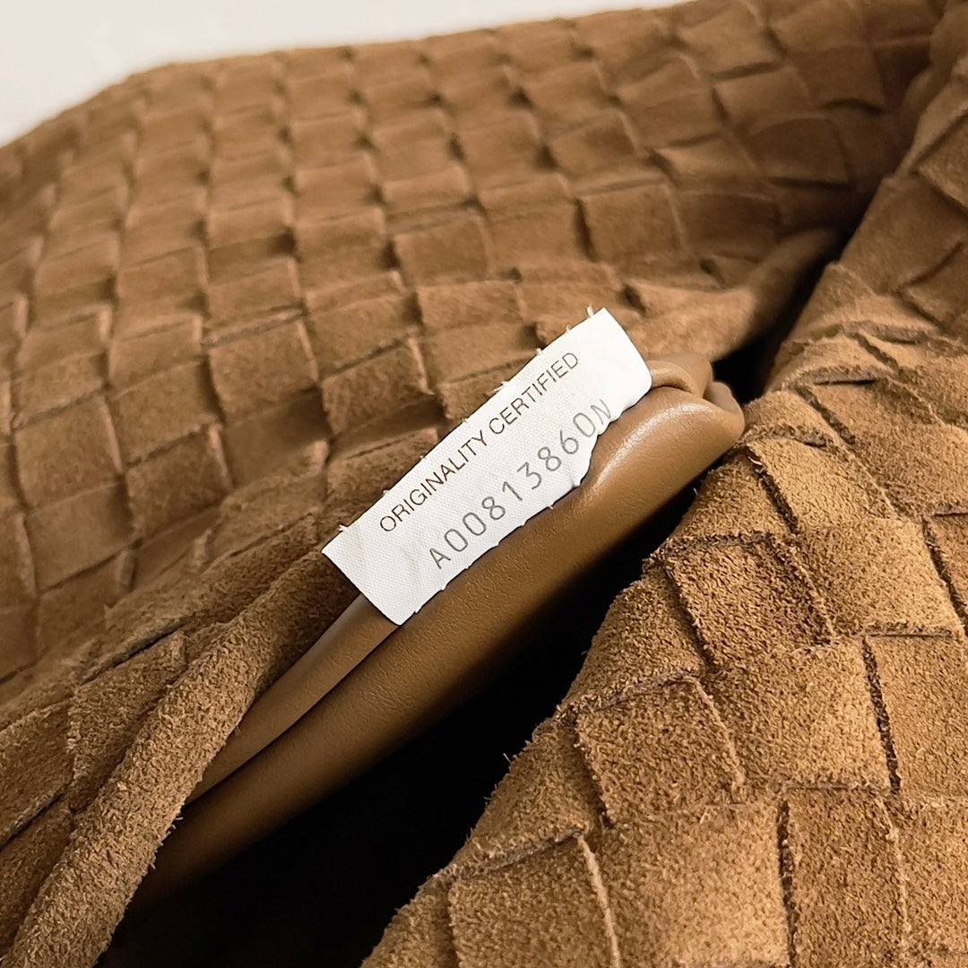 Woven Leather Medium Hobo Shoulder Bag