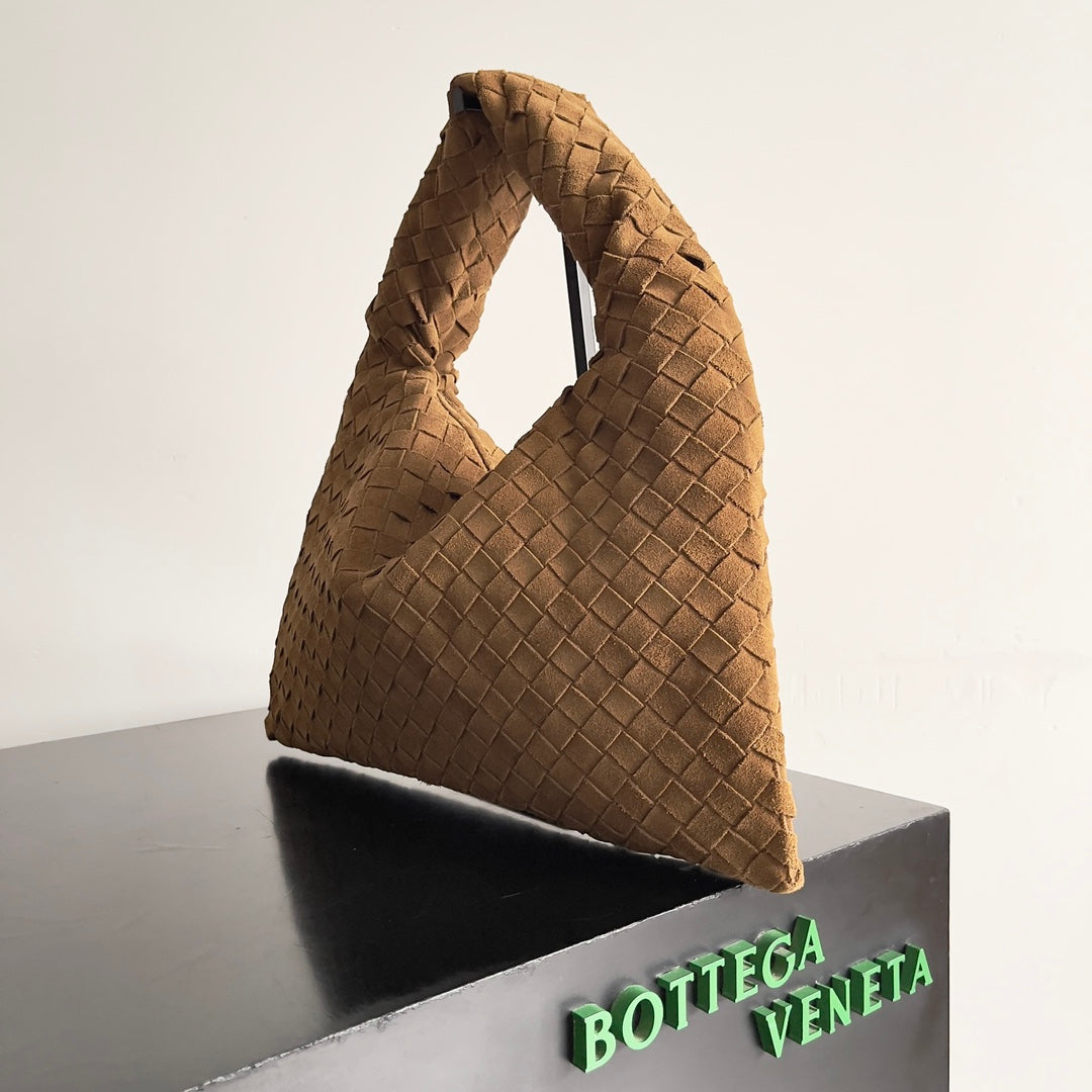 Woven Leather Medium Hobo Shoulder Bag
