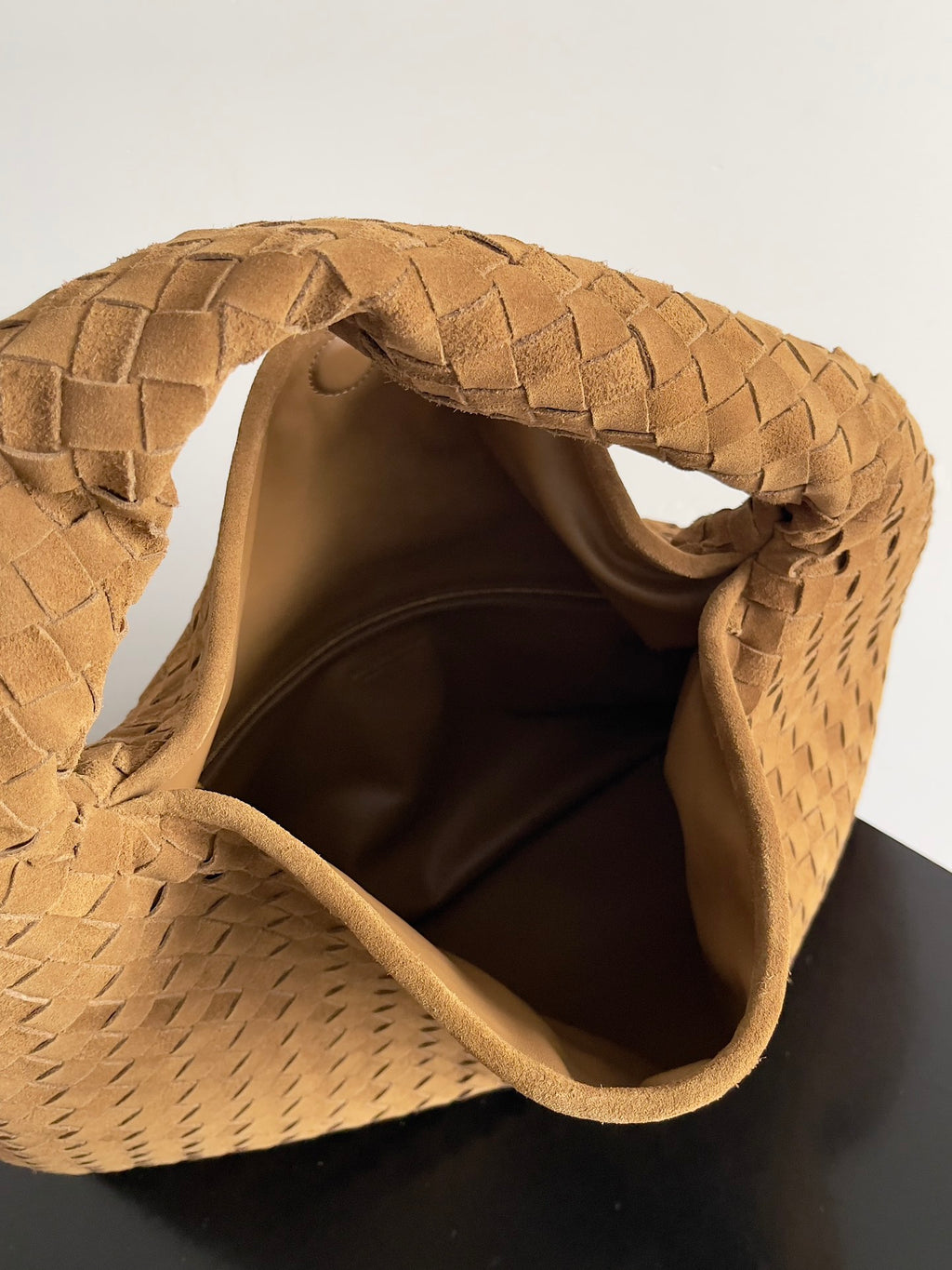 Woven Leather Oversized Hobo Shoulder Bag