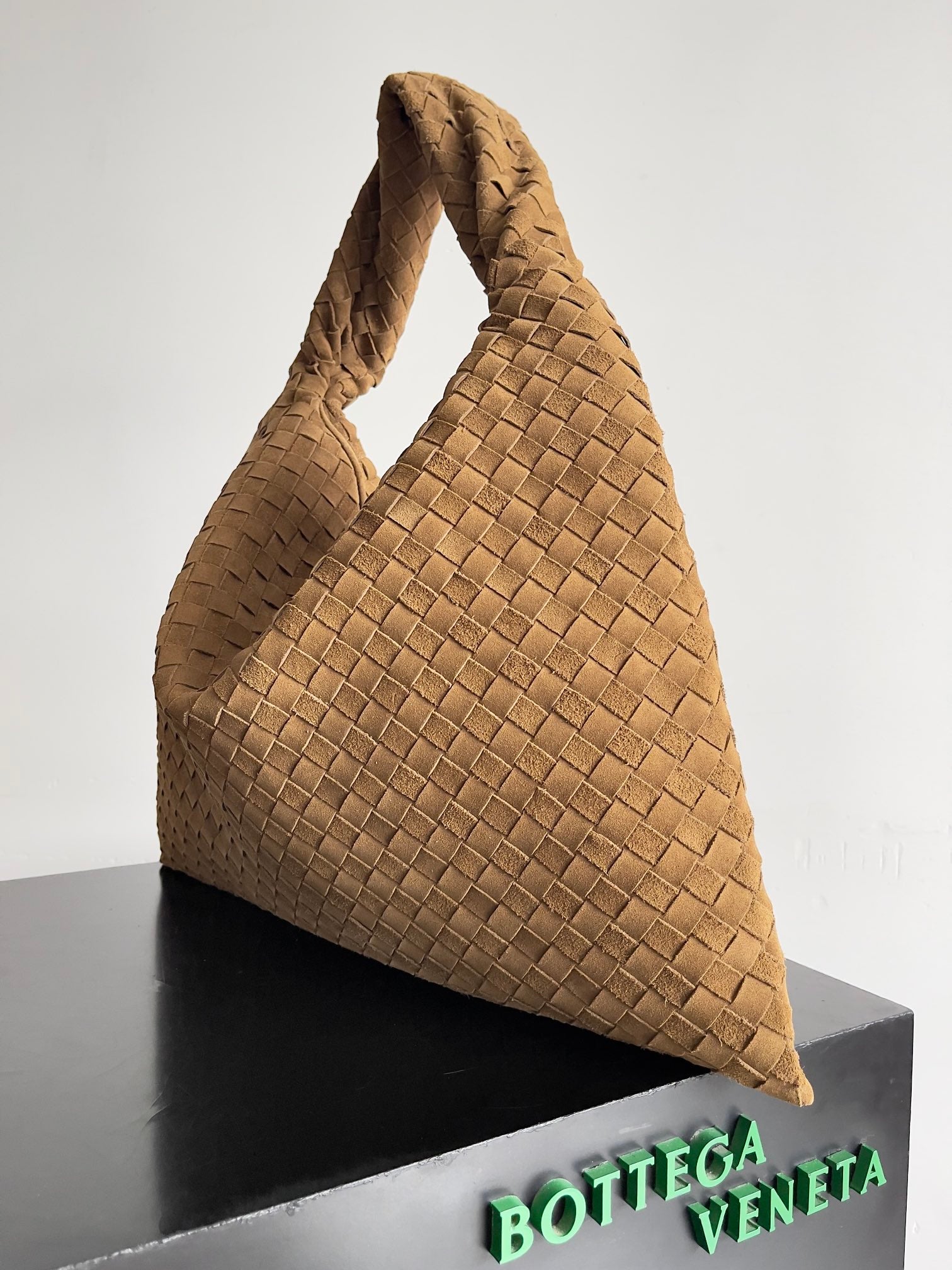 Woven Leather Oversized Hobo Shoulder Bag