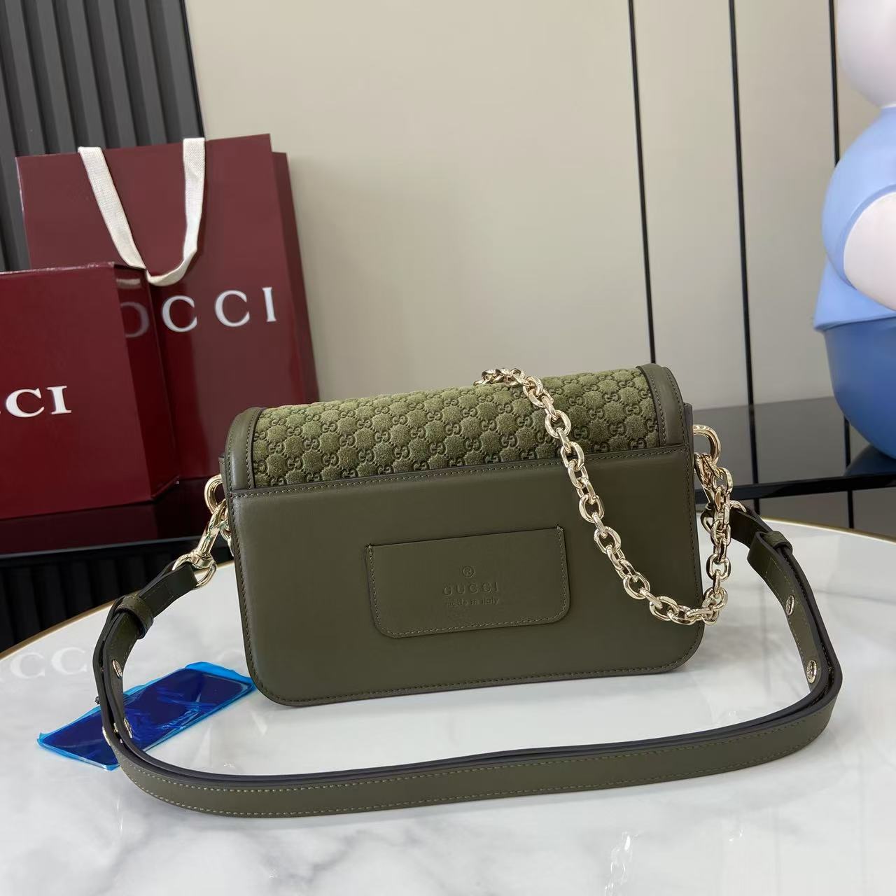 GG Marmont Small Green Shoulder Bag