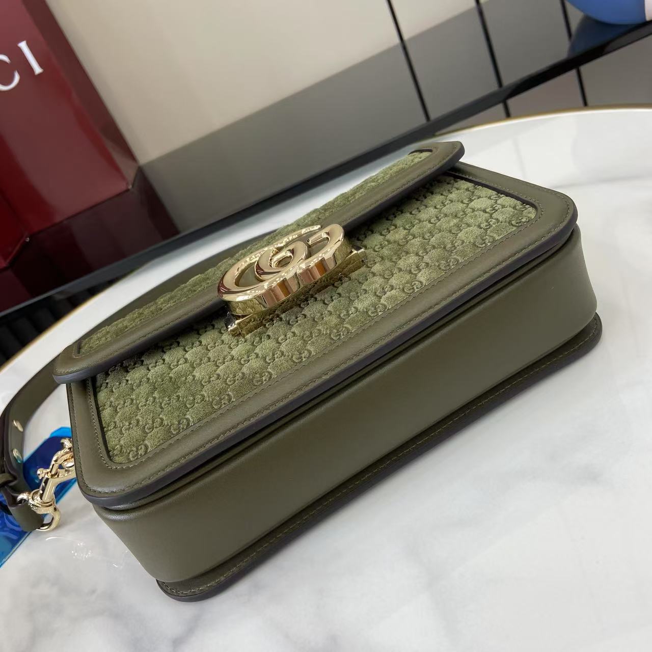 GG Marmont Small Green Shoulder Bag