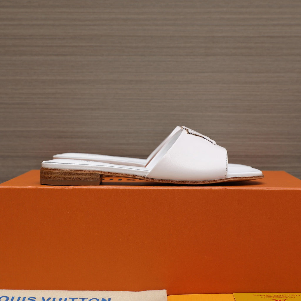 Leather Flat Slippers