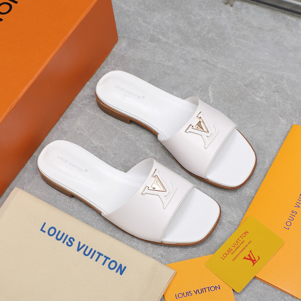 Leather Flat Slippers