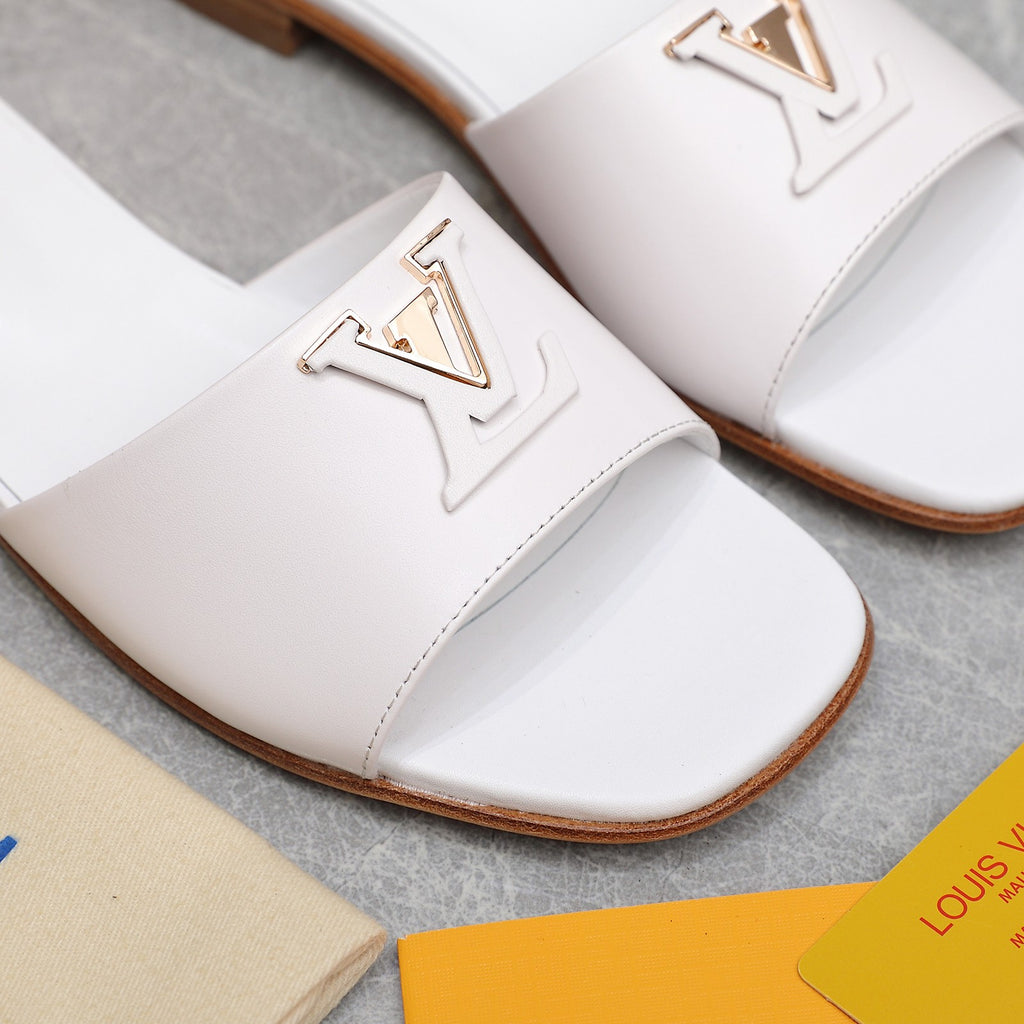 Leather Flat Slippers