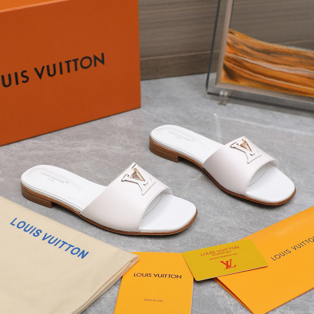 Leather Flat Slippers