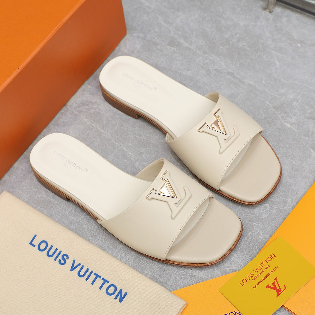 Leather Flat Slippers