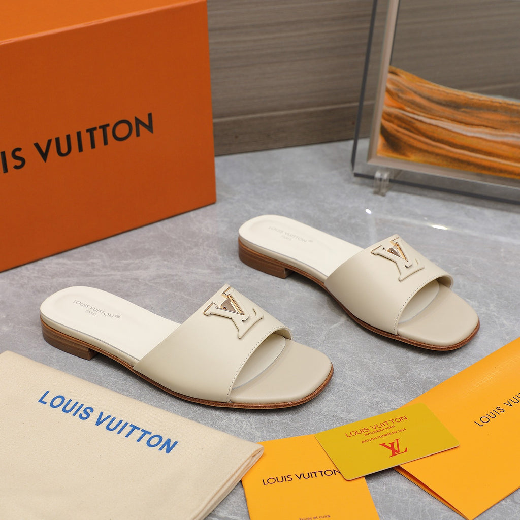 Leather Flat Slippers