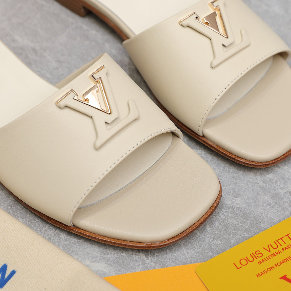 Leather Flat Slippers