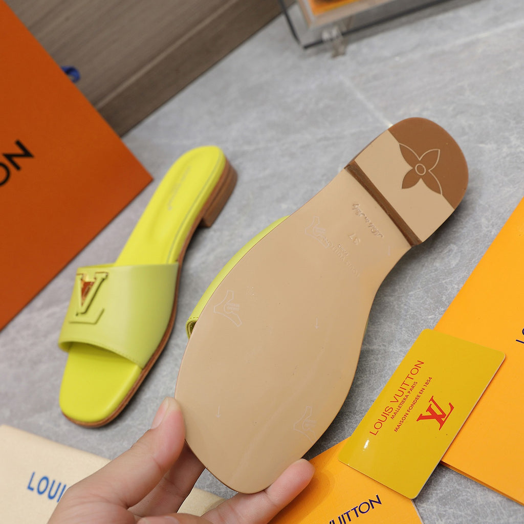 Leather Slide Slippers