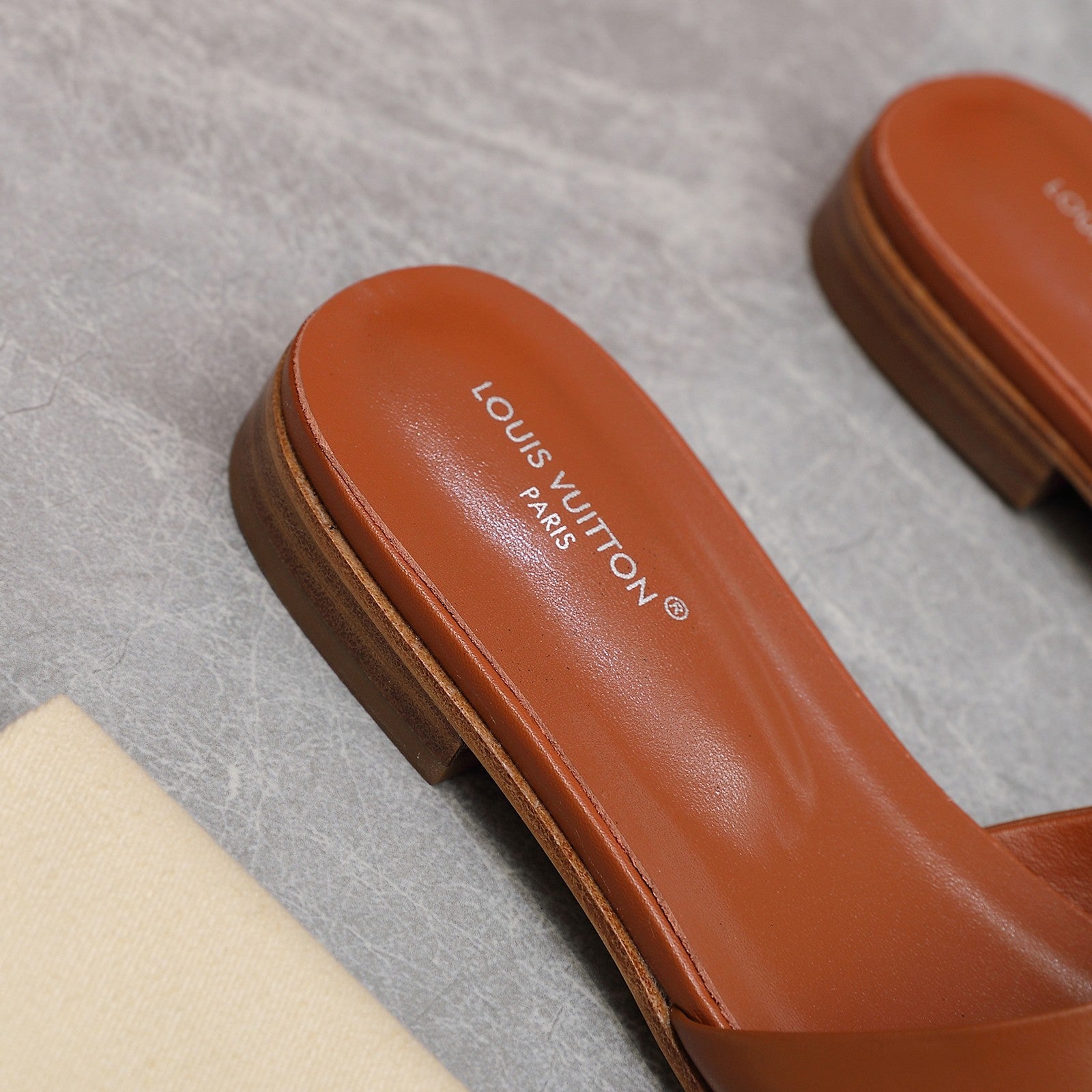 Women's Leather Slide Slippers