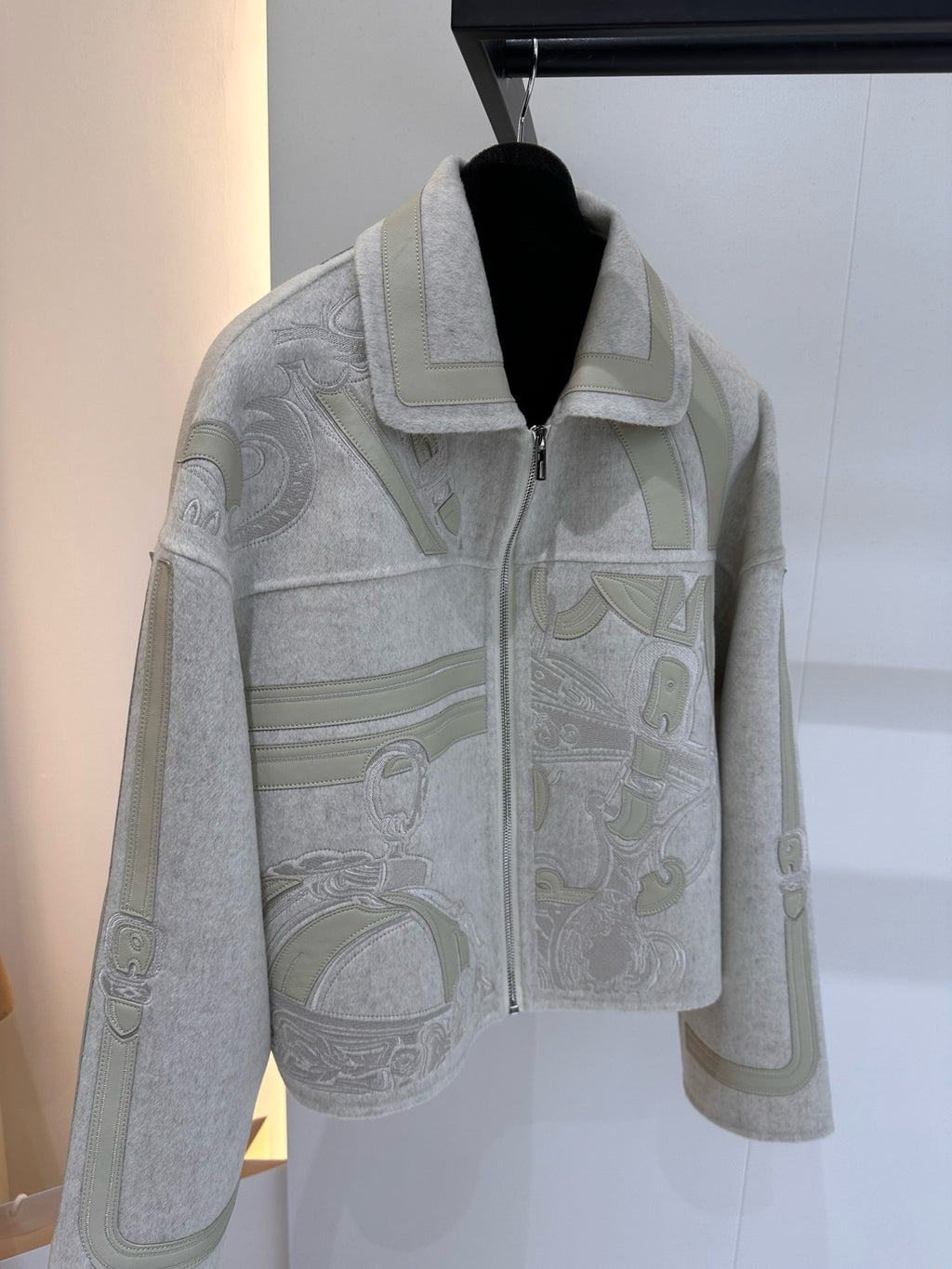 Graphic Wool Short Jacket