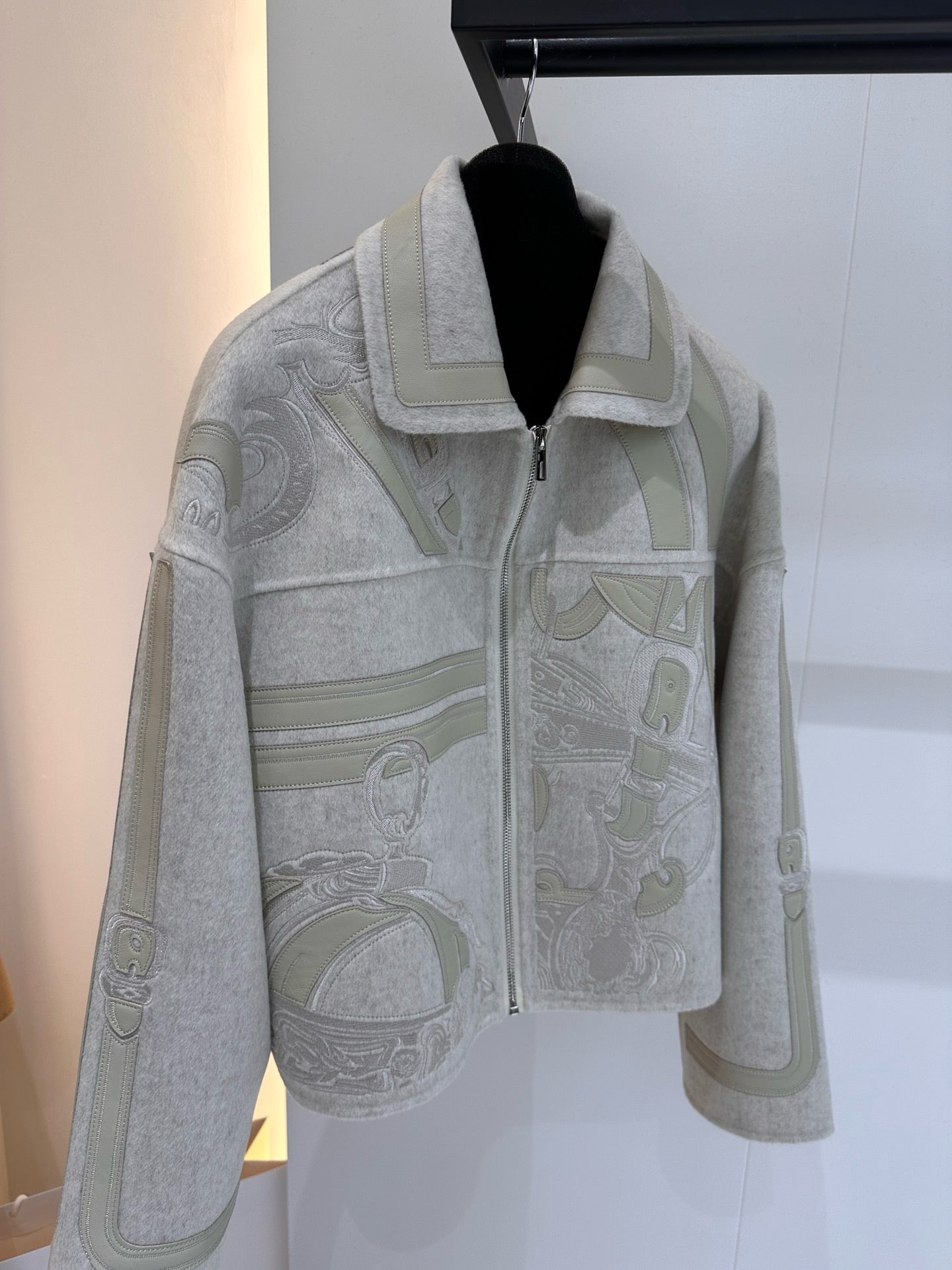 Graphic Wool Short Jacket