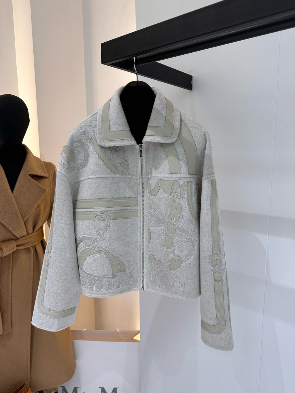 Graphic Wool Short Jacket