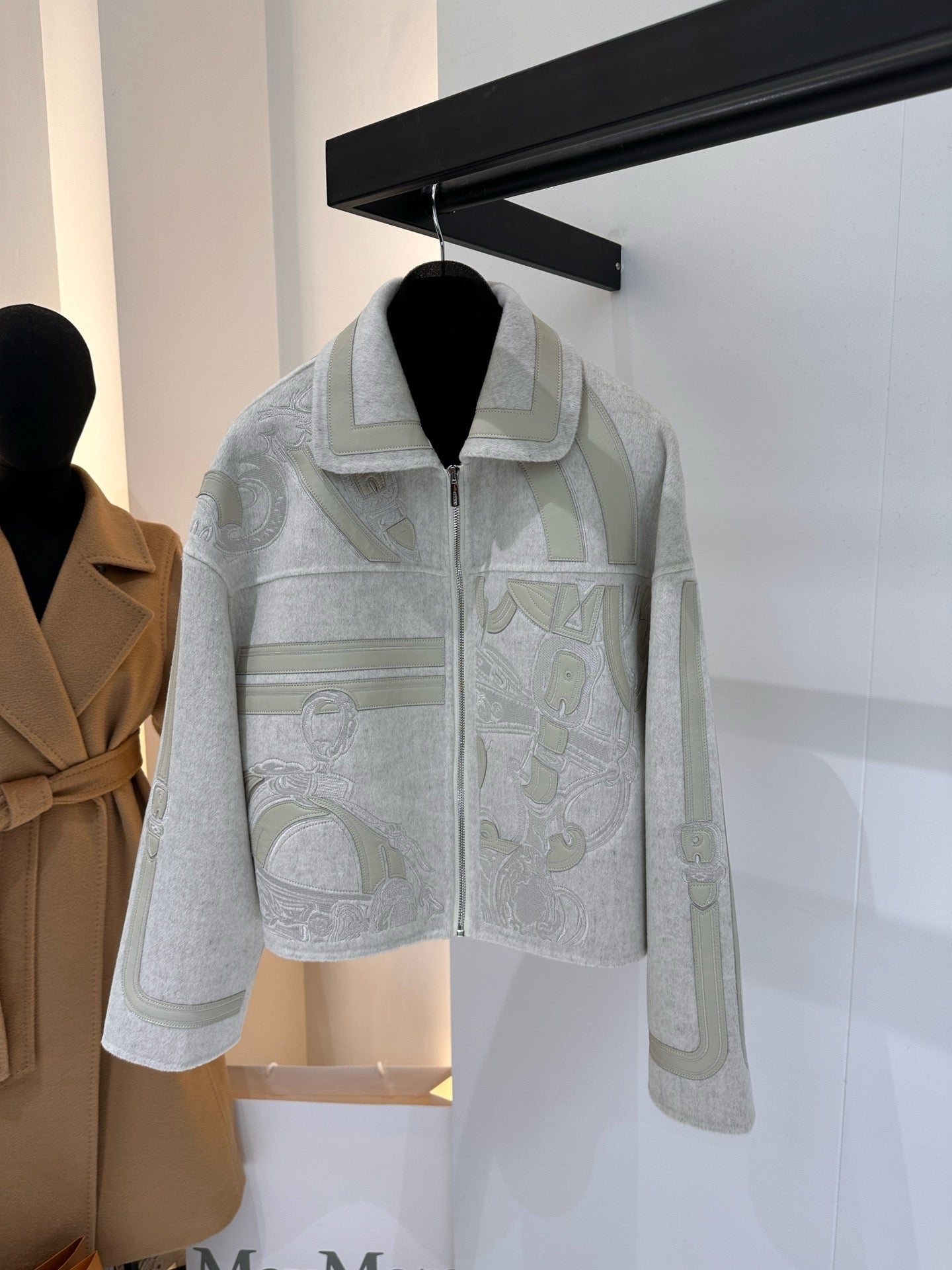 Graphic Wool Short Jacket