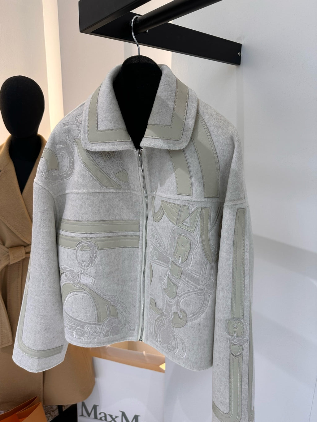 Graphic Wool Short Jacket