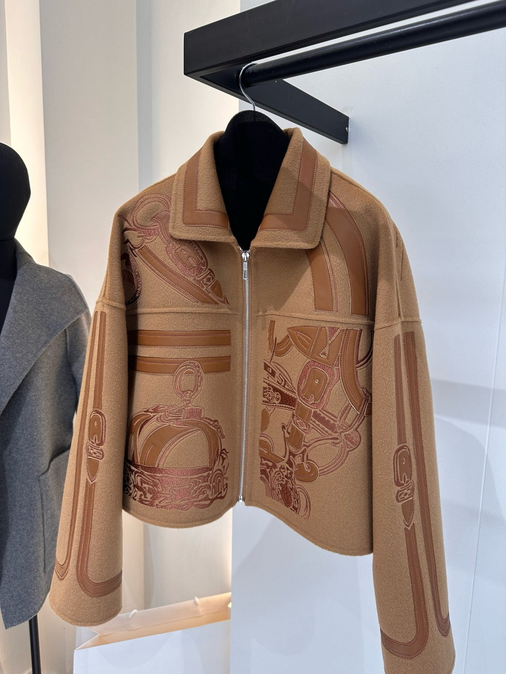 Graphic Wool Short Jacket