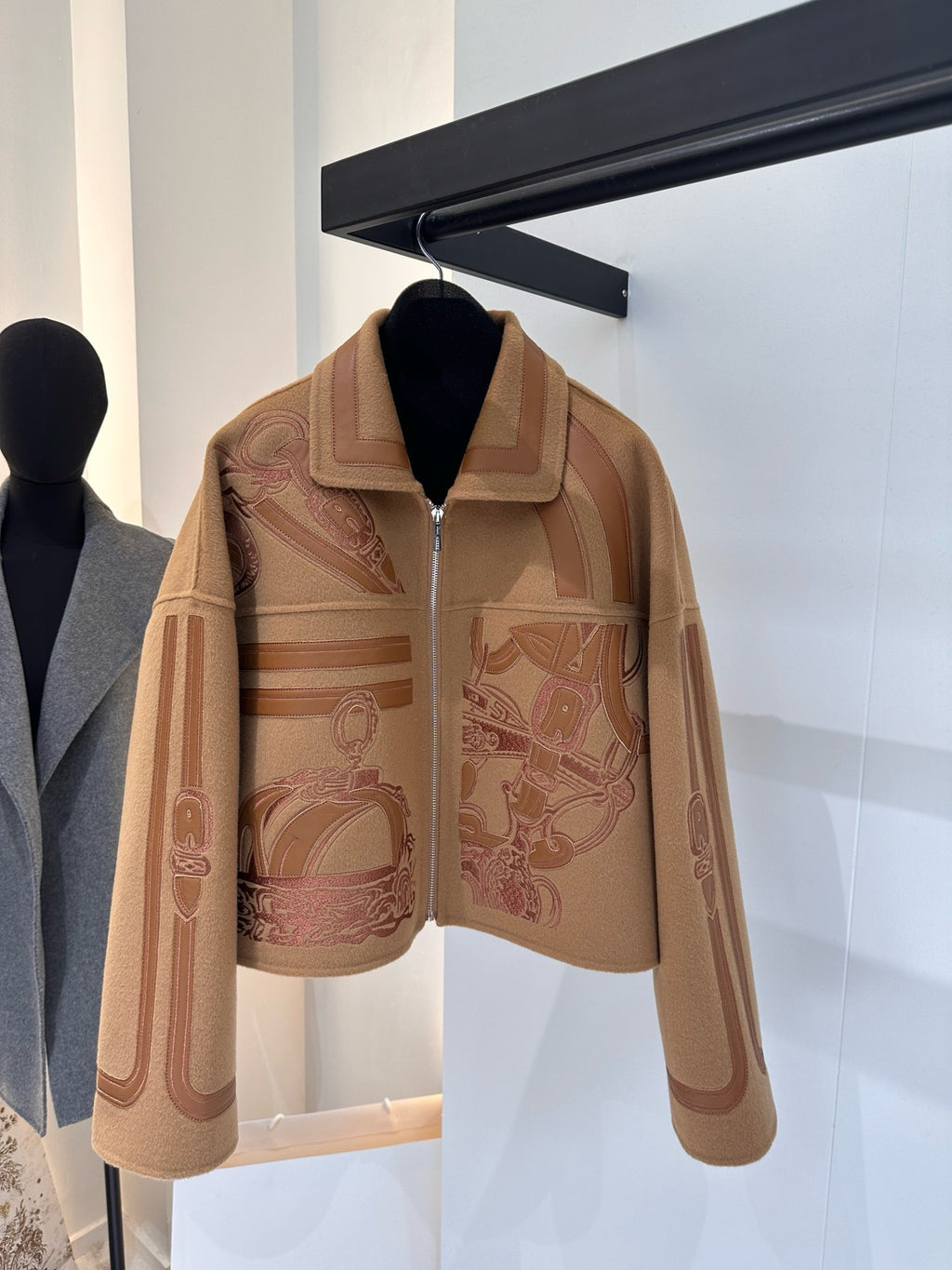 Graphic Wool Short Jacket