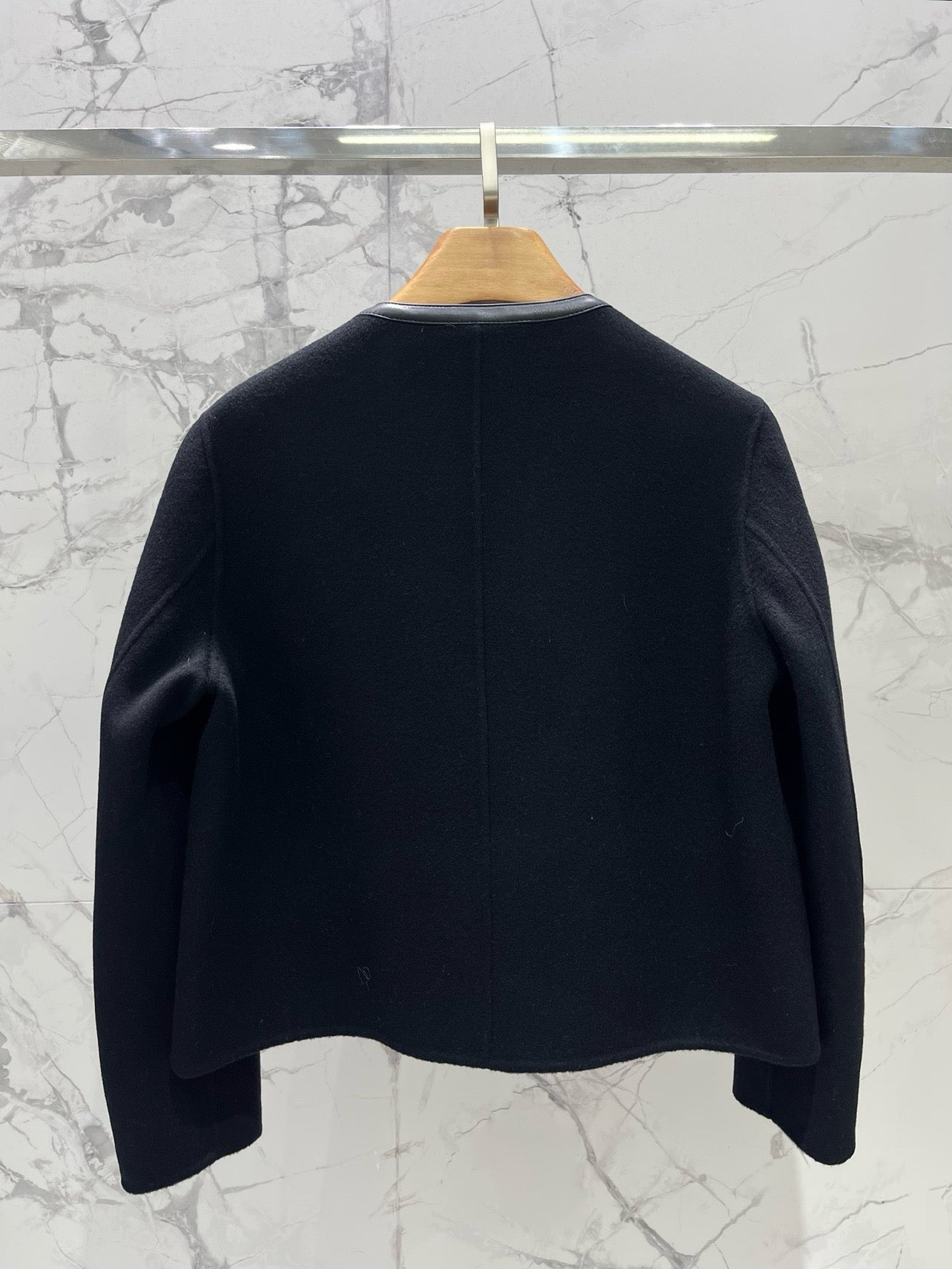 Embroidered Wool Short Jacket