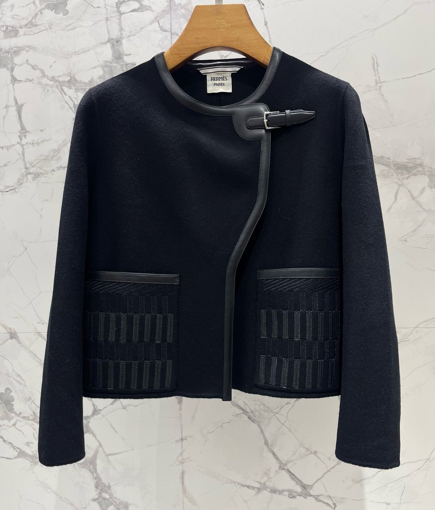 Embroidered Wool Short Jacket