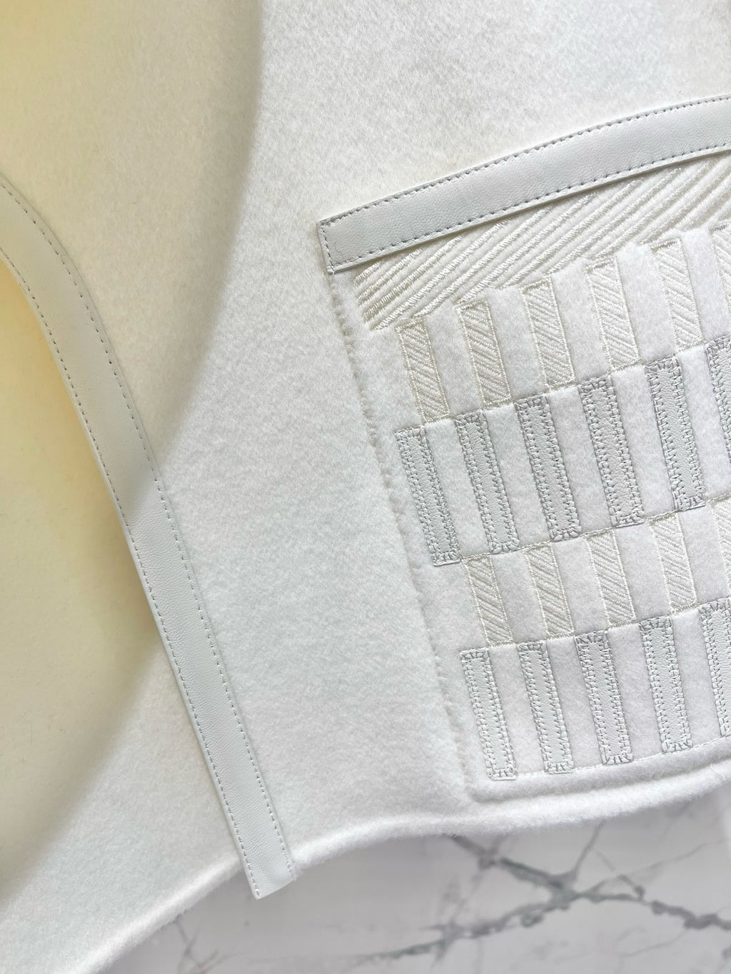 Embroidered Wool Short Jacket