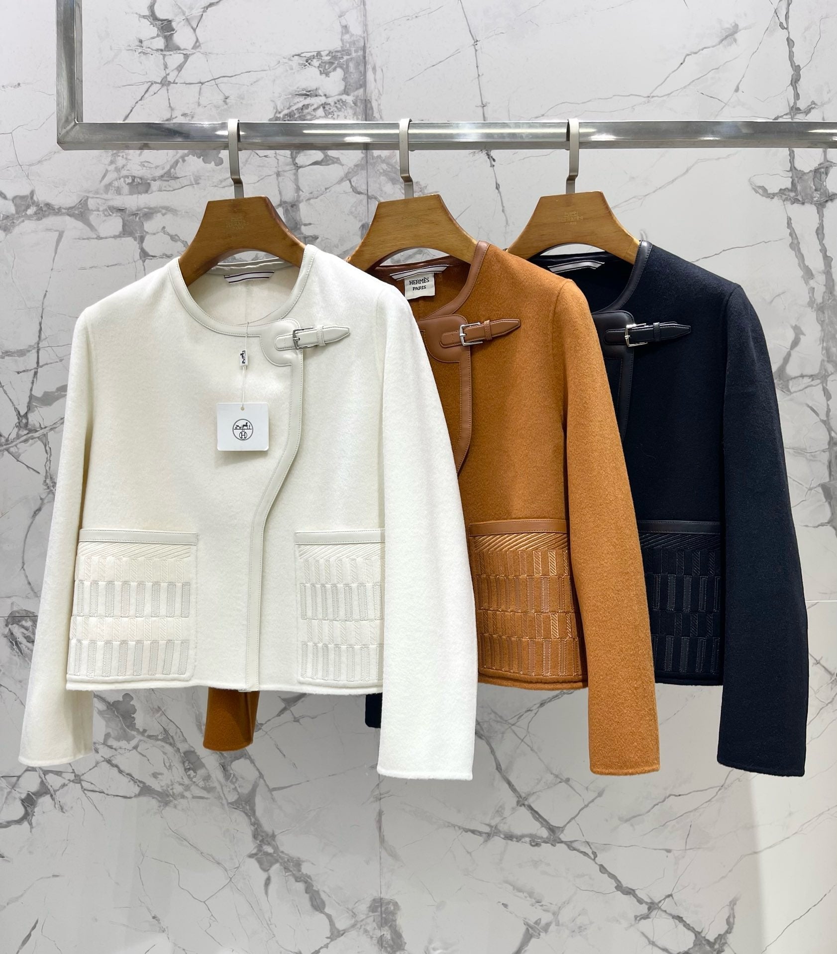 Embroidered Wool Short Jacket