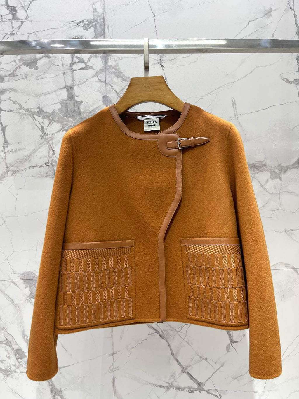 Embroidered Wool Short Jacket