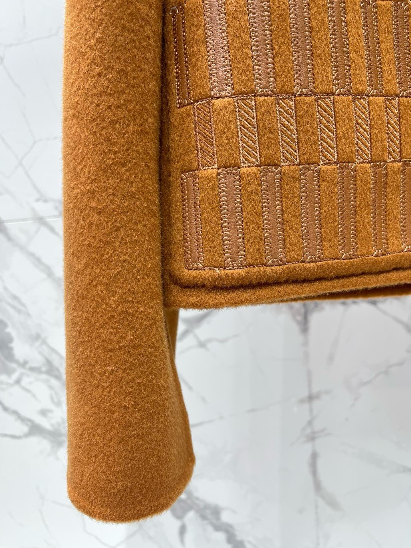 Embroidered Wool Short Jacket