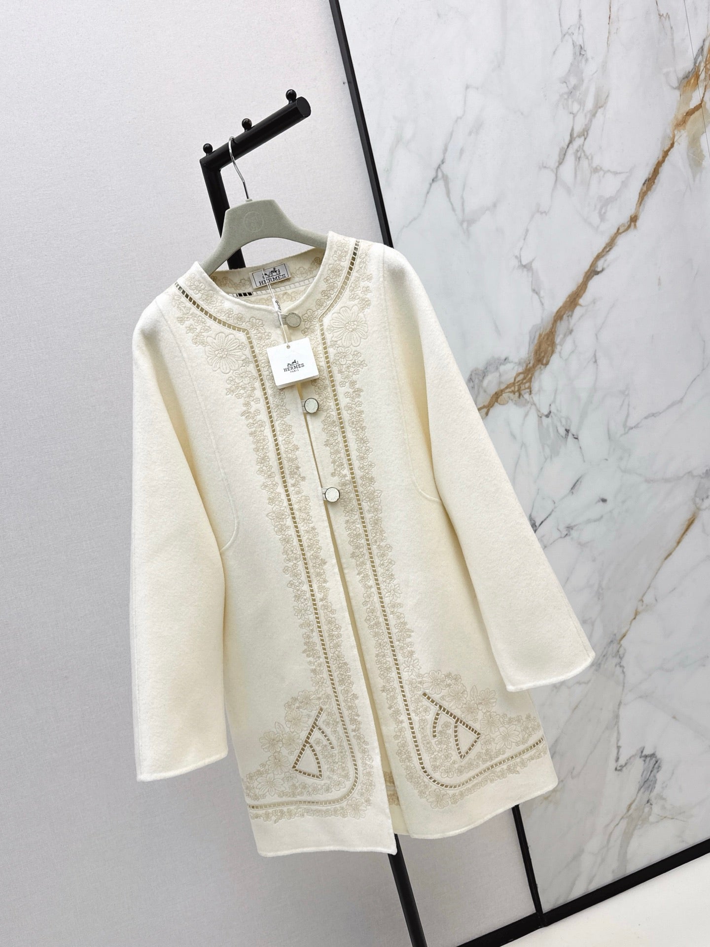 Embroidered Knit Jacket