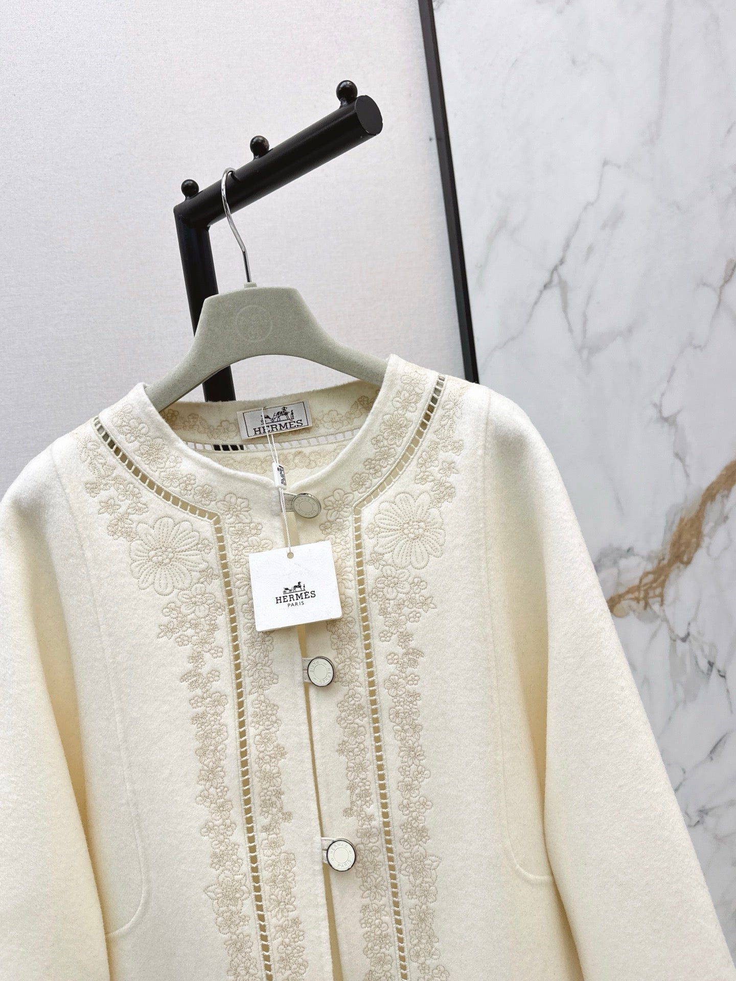 Embroidered Knit Jacket