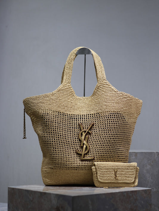 Icare Raffia Large Tote Bag