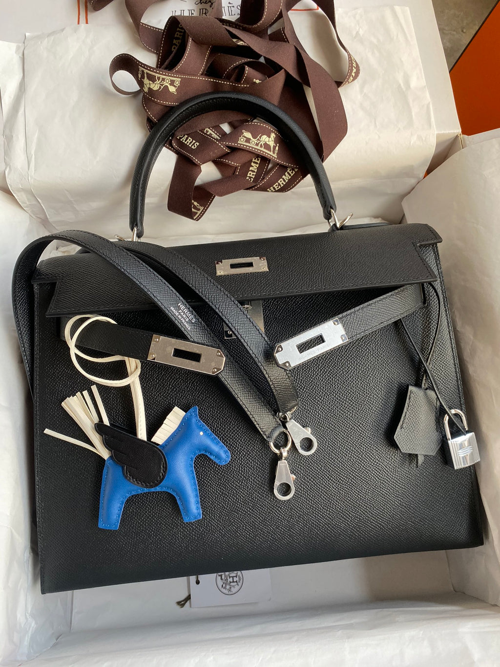 Kelly 32cm Epsom Leather Handbag