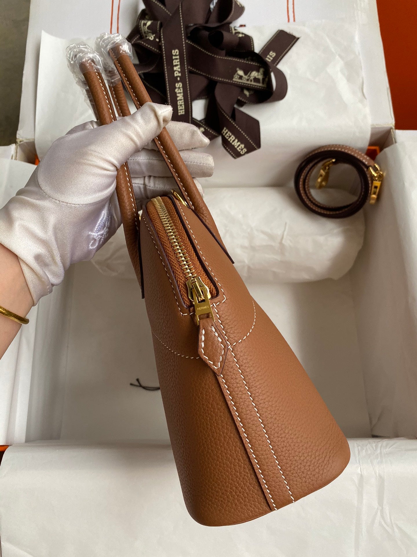 Bolide 27cm Togo Leather Handbag